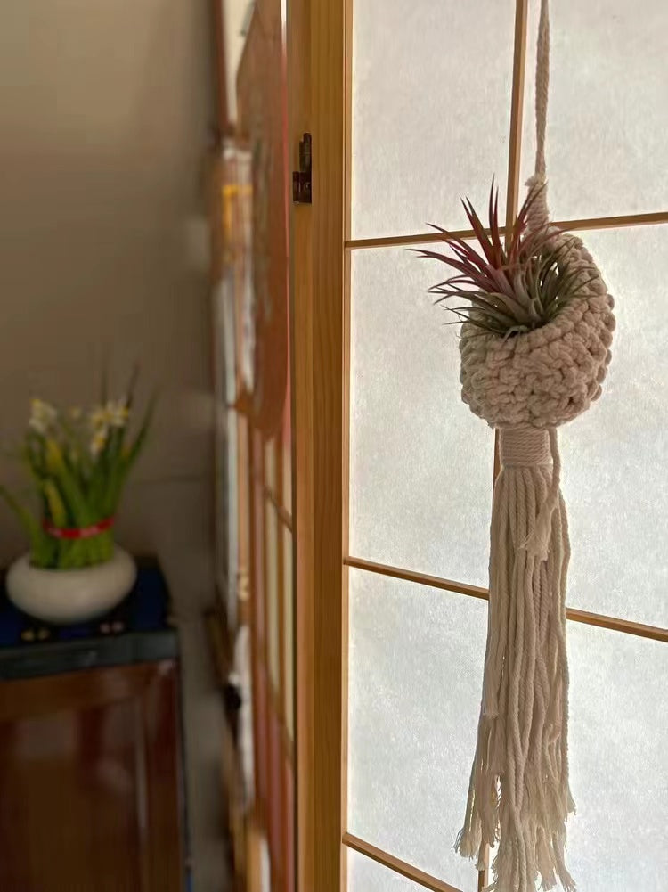 Gounong Handmade 1/2/3pcs, Indoor Small Plants, Bohemian Home Decoration Room Decoration Garden Indoor Garden, Hanging Flower Pots, Indoor Jungle, Bohemian Hanging Plants Hanging Air Plants Hanging Basket,