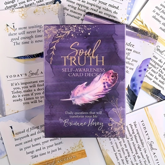 Soul Truth Self-Awareness Tarot Card Deck - Novelty & Gag Toys for Spiritual Growth, Mindfulness, and Personal Reflection