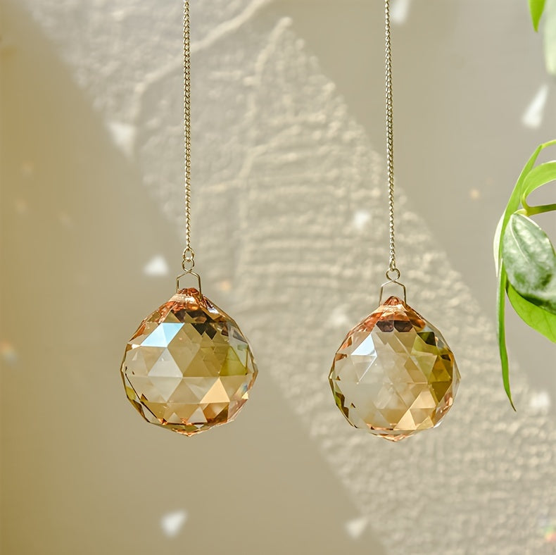 UNICI Crystal Suncatcher Prism Ball - Feng Shui Window Hanging Pendant 40mm for Rainbow Catcher