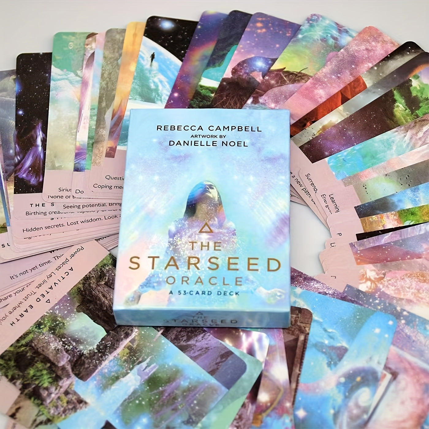 The Starseed Oracle 55-Card Tarot Deck, Card Stock Material, Spiritual Guidance and Insight Tool, Includes Guidebook