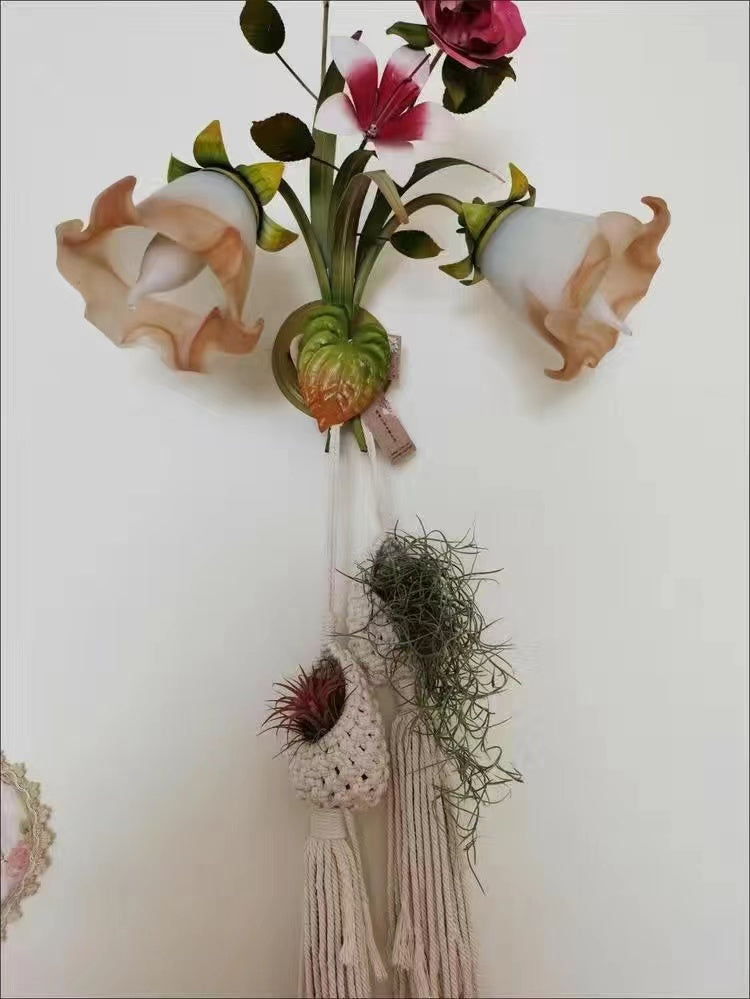 Gounong Handmade 1/2/3pcs, Indoor Small Plants, Bohemian Home Decoration Room Decoration Garden Indoor Garden, Hanging Flower Pots, Indoor Jungle, Bohemian Hanging Plants Hanging Air Plants Hanging Basket,