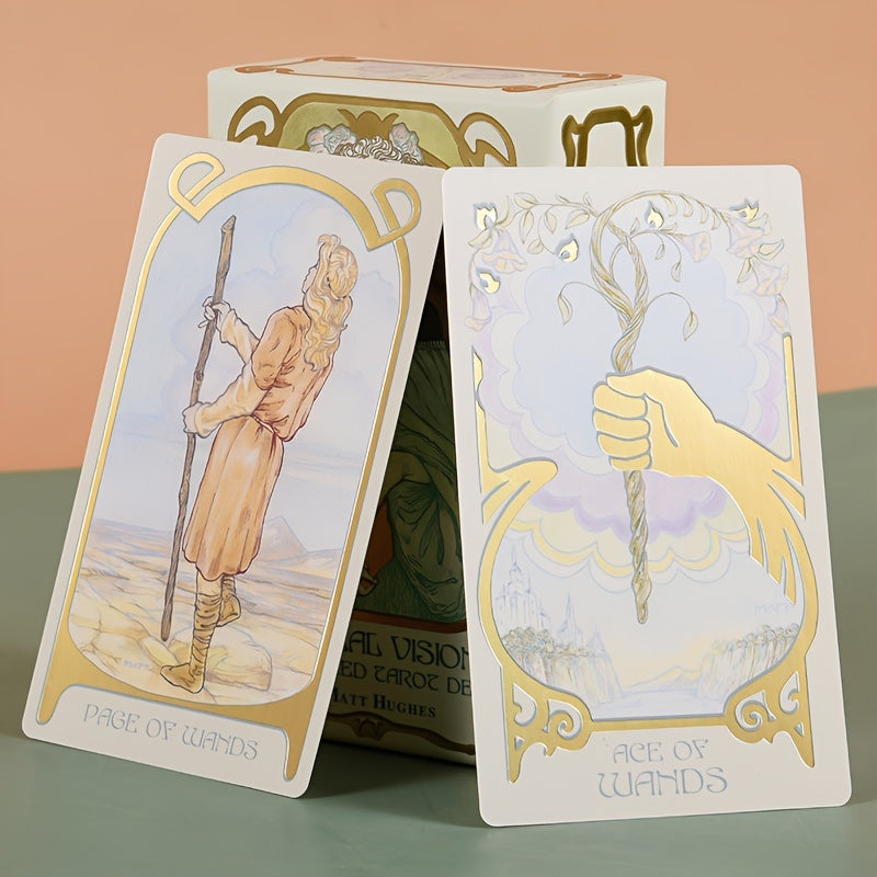 KEPNOY Ethereal Visions Tarot Deck - 78 Cards, Standard Size, Fortune Telling & Party Game, Perfect for Halloween, Thanksgiving, Christmas Gifts